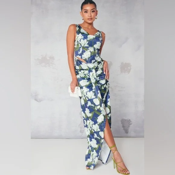 blue floral dress pretty little thing Always On My Mind Baby Blue Floral Babydoll Dress, Small - The Mint Julep Boutique